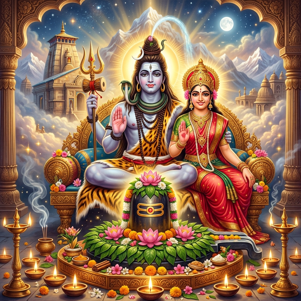 महाशिवरात्रि व्रत कथा एवं चार प्रहर पूजा